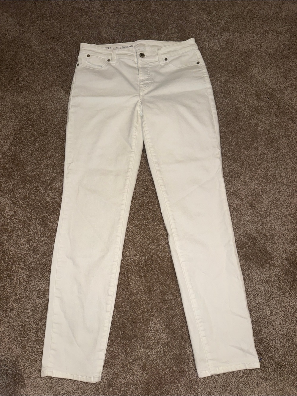 Talbots Flawless Slim Ankle White Women's Jeans - size 4. B13